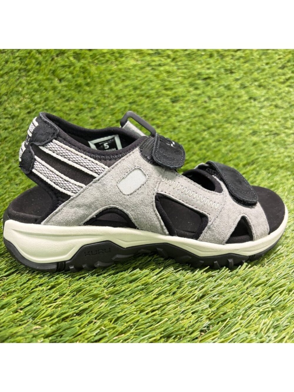 Kuru Tread Womens Size 5 Gray Black Beach Walking Outdoor Sport Strappy Sandals